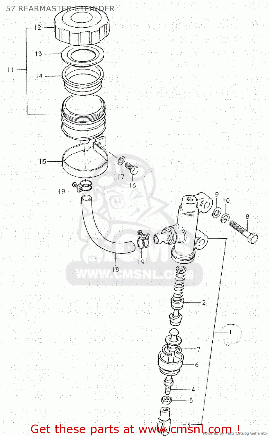 57 REARMASTER CYLINDER GS750C