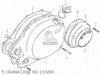 5 CRANKCASE RH COVER - GS750C