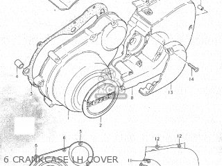 6 CRANKCASE LH COVER - GS750C