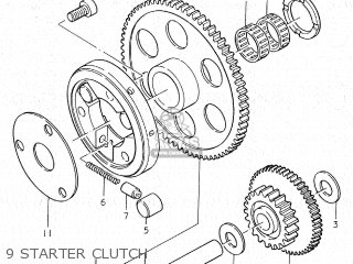9 STARTER CLUTCH - GS750C