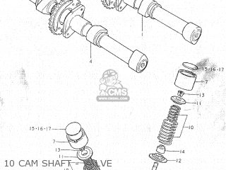 10 CAM SHAFT - VALVE - GS750C