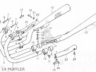 14 MUFFLER - GS750C