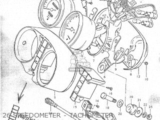 26 SPEEDOMETER - TACHOMETER - GS750C
