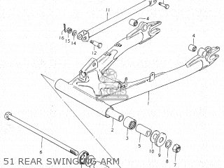 51 REAR SWINGING ARM - GS750C