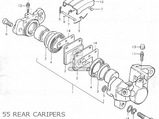 55 REAR CARIPERS - GS750C