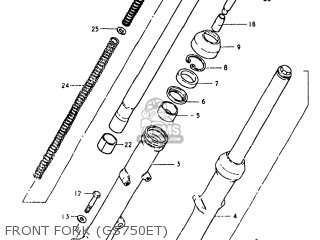 Suzuki GS750E 1980 (T) USA (E03) parts lists and schematics