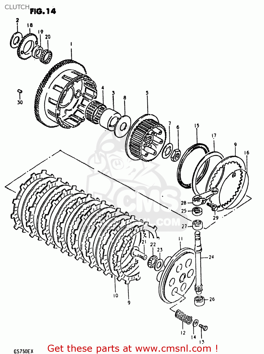 CLUTCH GS750E 1980 (T) USA (E03)