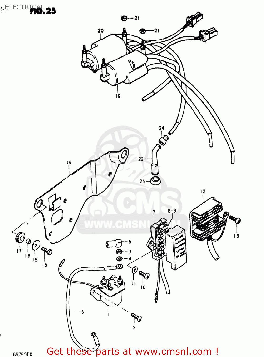 ELECTRICAL GS750E 1980 (T) USA (E03)