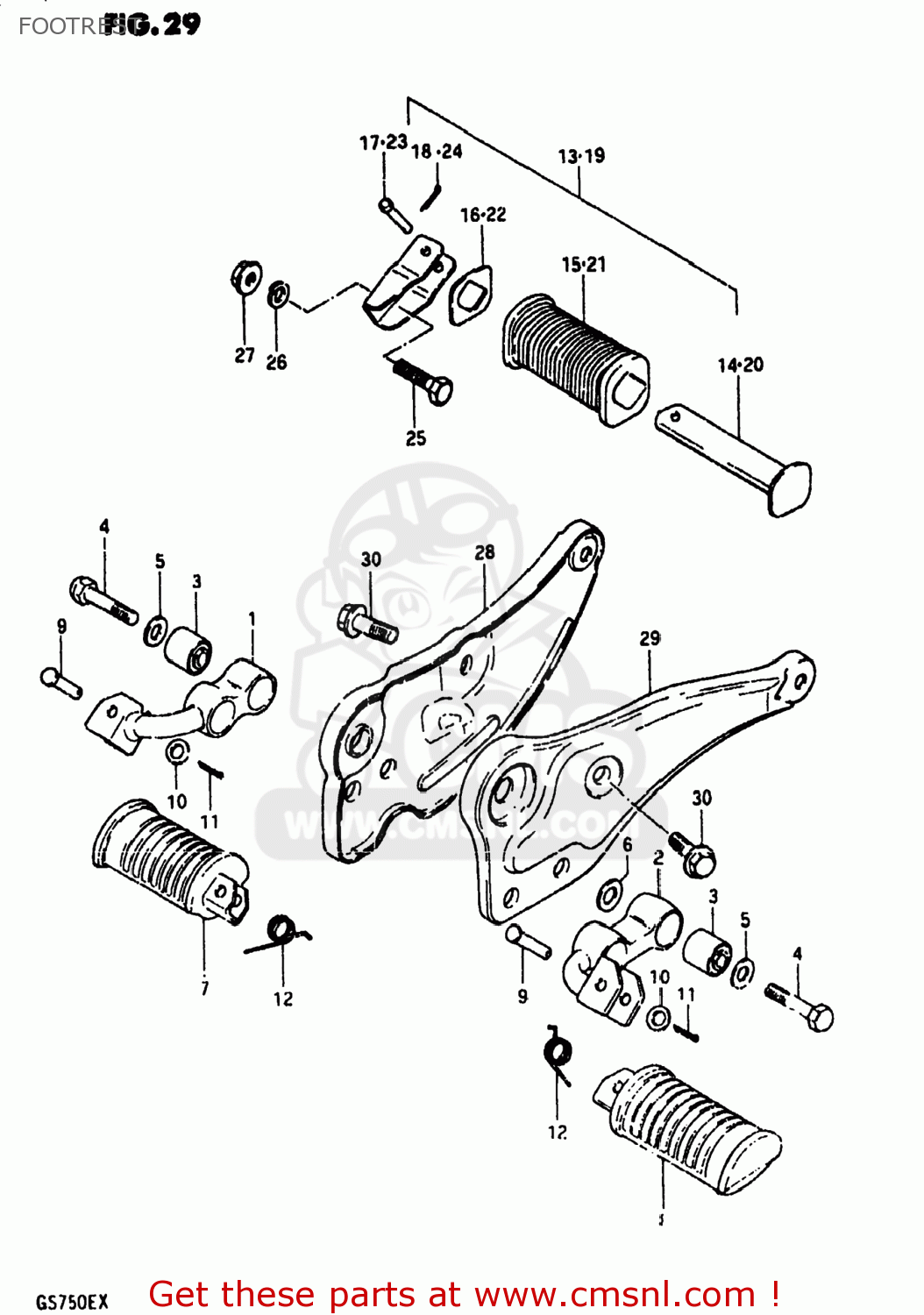 FOOTREST GS750E 1980 (T) USA (E03)