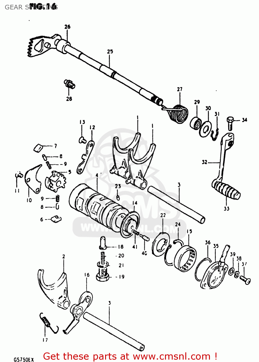 GEAR SHIFTING GS750E 1980 (T) USA (E03)