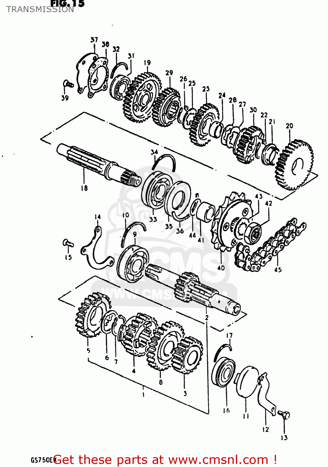 TRANSMISSION GS750E 1980 (T) USA (E03)