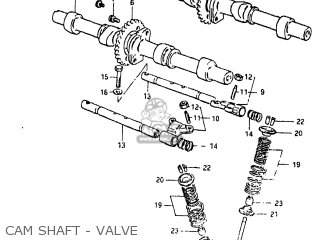 CAM SHAFT - VALVE - GS750E 1980 (T) USA (E03)