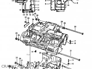CRANKCASE - GS750E 1980 (T) USA (E03)