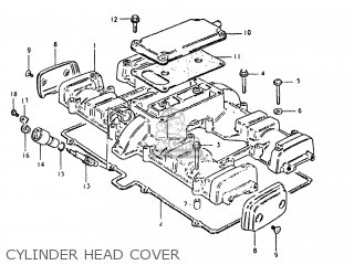 CYLINDER HEAD COVER - GS750E 1980 (T) USA (E03)