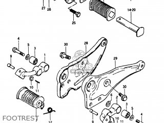 FOOTREST - GS750E 1980 (T) USA (E03)
