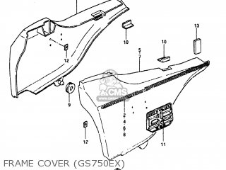 FRAME COVER (GS750EX) - GS750E 1980 (T) USA (E03)