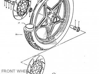 FRONT WHEEL - GS750E 1980 (T) USA (E03)
