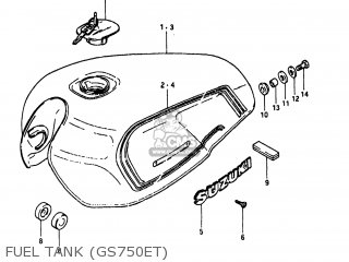 FUEL TANK (GS750ET) - GS750E 1980 (T) USA (E03)