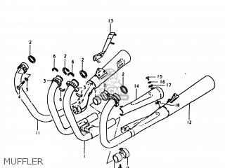 MUFFLER - GS750E 1980 (T) USA (E03)