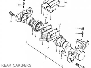 REAR CARIPERS - GS750E 1980 (T) USA (E03)