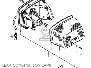 REAR COMBINATION LAMP - GS750E 1980 (T) USA (E03)