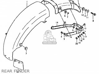 REAR FENDER - GS750E 1980 (T) USA (E03)