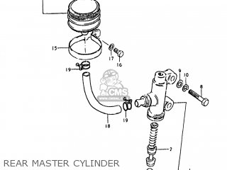REAR MASTER CYLINDER - GS750E 1980 (T) USA (E03)