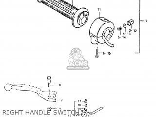 RIGHT HANDLE SWITCH - GS750E 1980 (T) USA (E03)