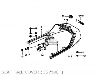 SEAT TAIL COVER (GS750ET) - GS750E 1980 (T) USA (E03)