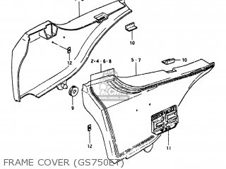 Suzuki GS750E 1981 (X) USA (E03) parts lists and schematics