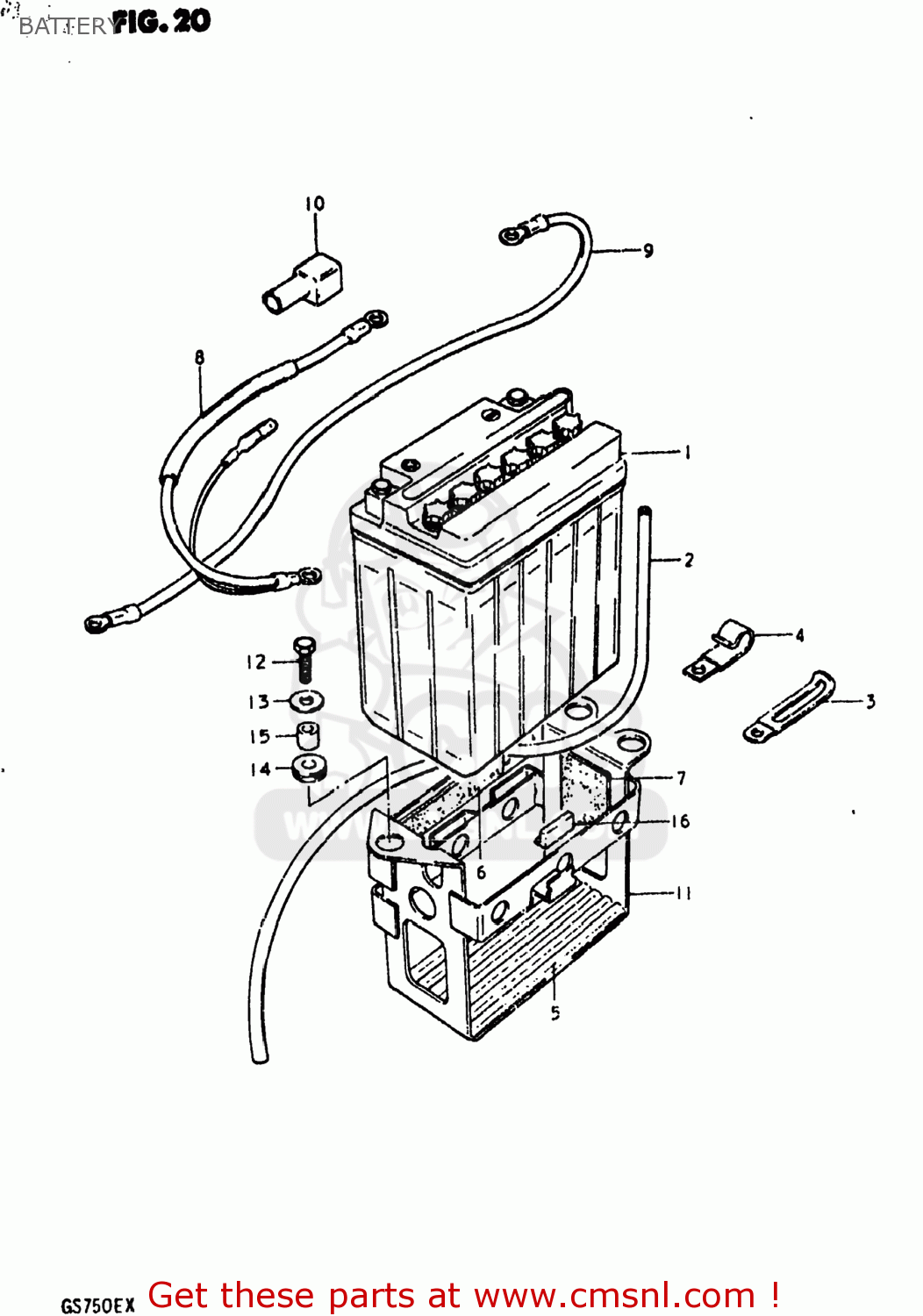 BATTERY GS750E 1981 (X) USA (E03)