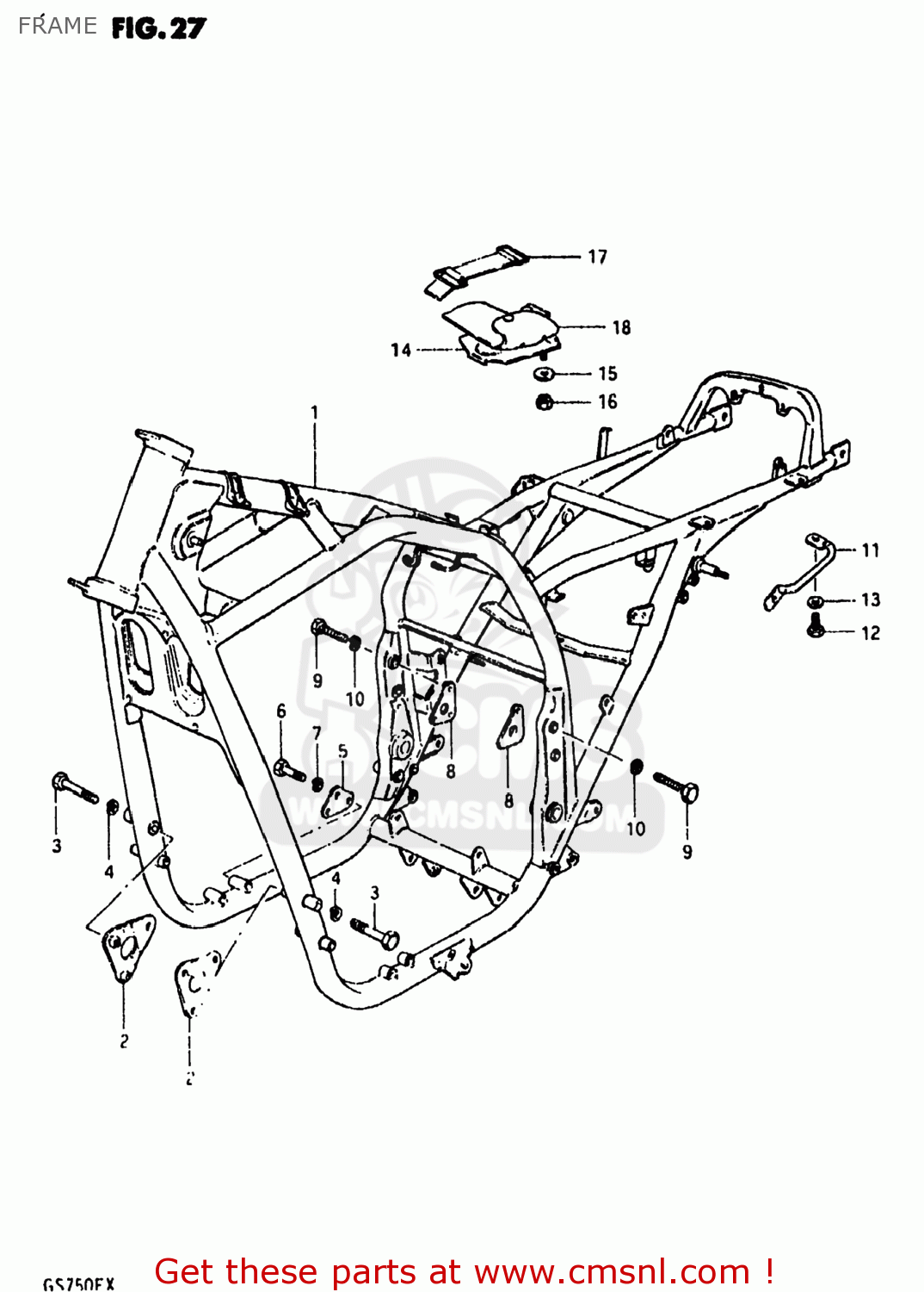 FRAME GS750E 1981 (X) USA (E03)