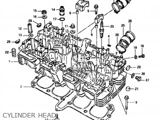 CYLINDER HEAD - GS750E 1981 (X) USA (E03)