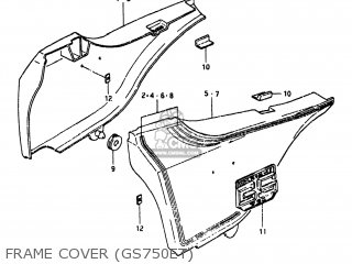 FRAME COVER (GS750ET) - GS750E 1981 (X) USA (E03)