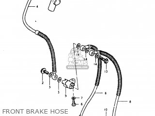 FRONT BRAKE HOSE - GS750E 1981 (X) USA (E03)