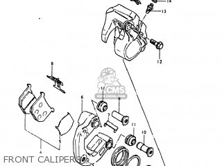 FRONT CALIPERS - GS750E 1981 (X) USA (E03)