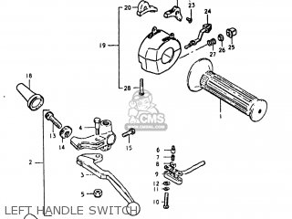 LEFT HANDLE SWITCH - GS750E 1981 (X) USA (E03)