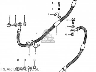 REAR BRAKE HOSE - GS750E 1981 (X) USA (E03)
