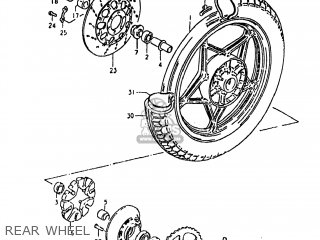 REAR WHEEL - GS750E 1981 (X) USA (E03)