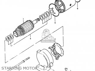 STARTING MOTOR - GS750E 1981 (X) USA (E03)