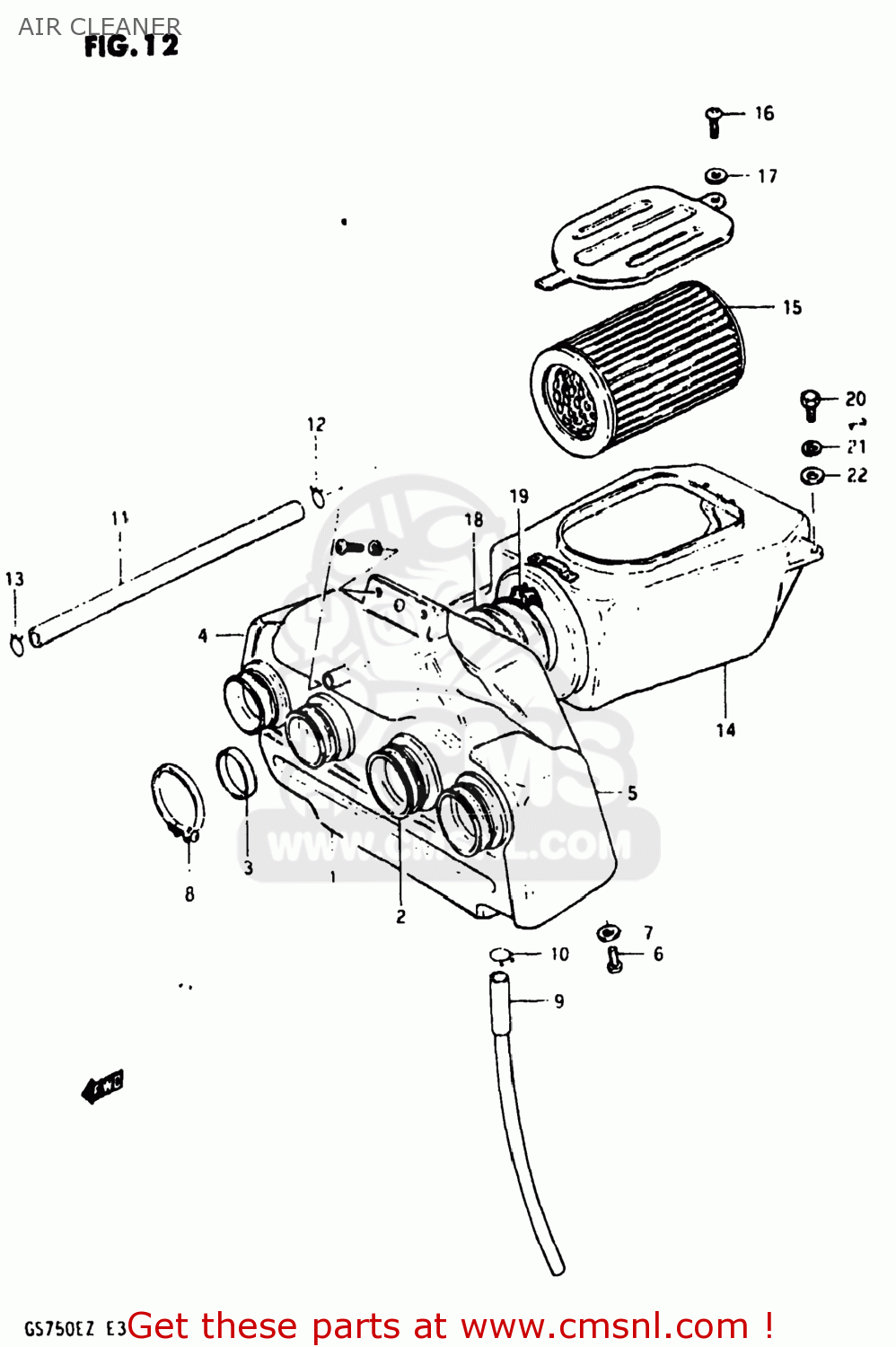 AIR CLEANER GS750E 1982 (Z) USA (E03)