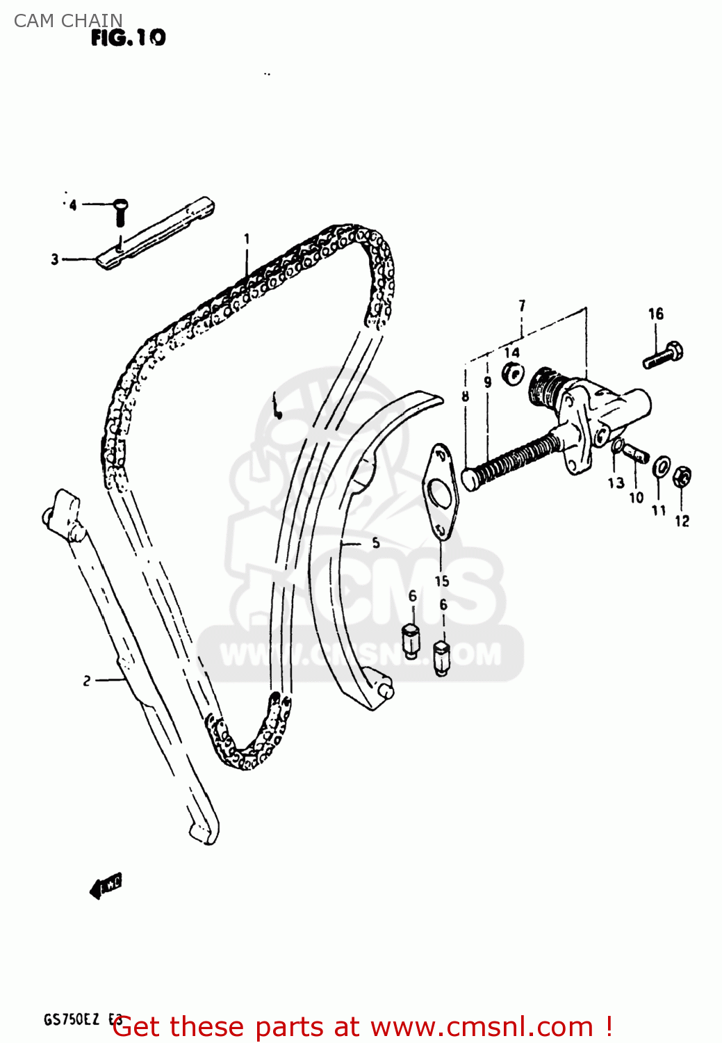 CAM CHAIN GS750E 1982 (Z) USA (E03)