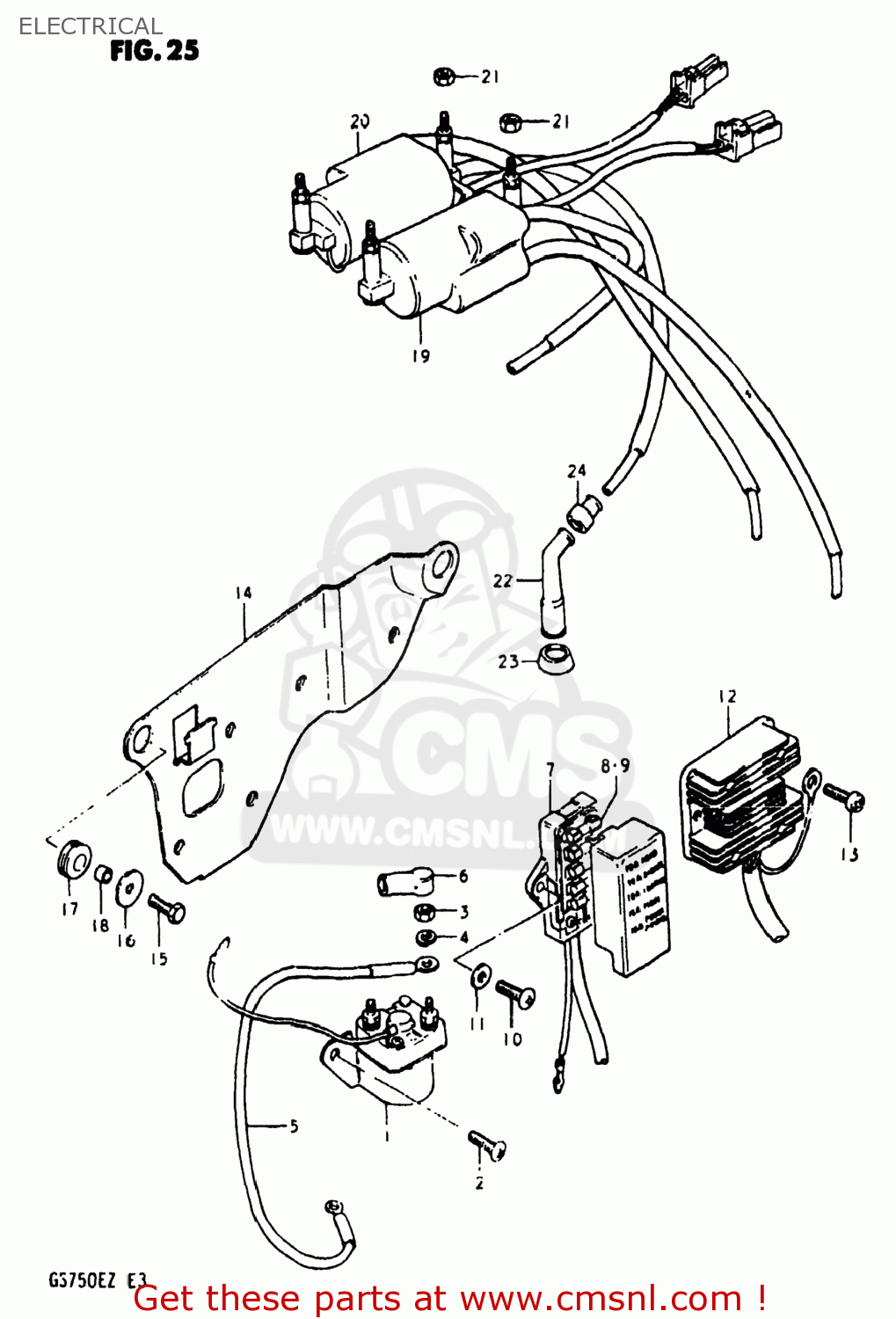 ELECTRICAL GS750E 1982 (Z) USA (E03)