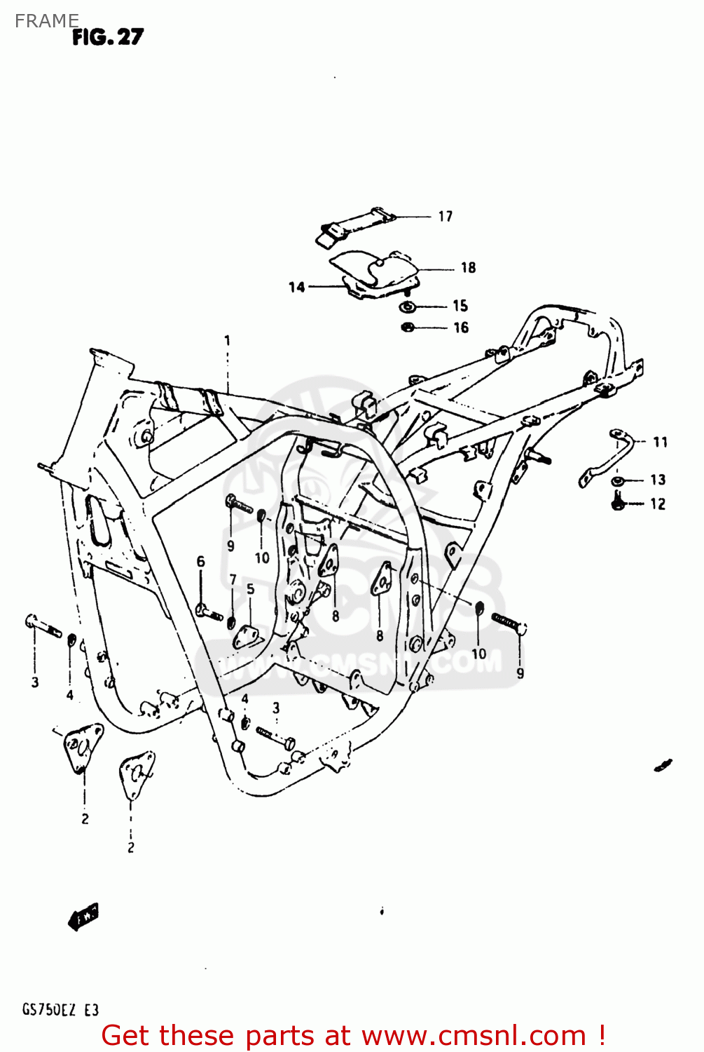 FRAME GS750E 1982 (Z) USA (E03)