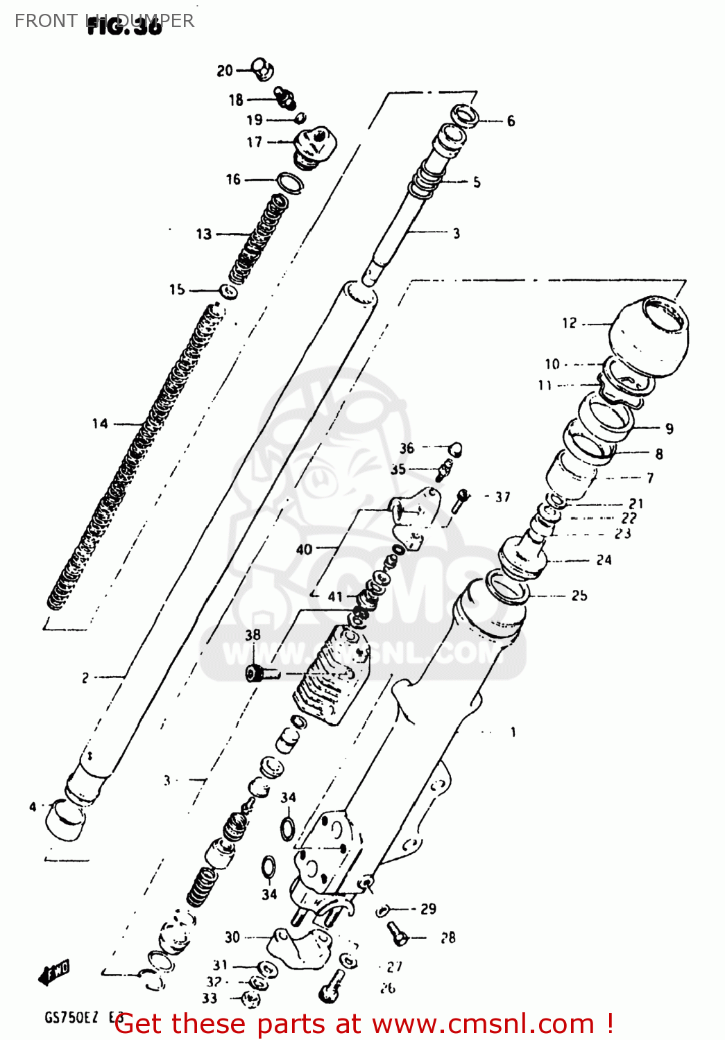 FRONT LH DUMPER GS750E 1982 (Z) USA (E03)