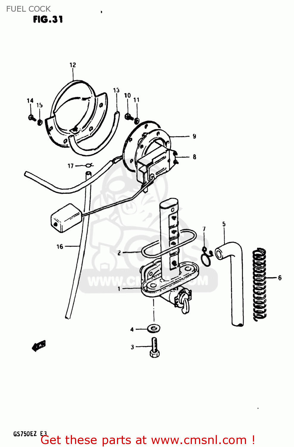 FUEL COCK GS750E 1982 (Z) USA (E03)