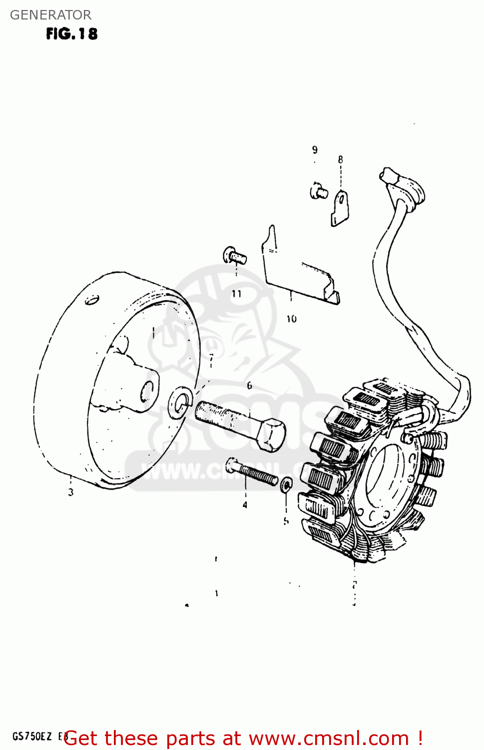 GENERATOR GS750E 1982 (Z) USA (E03)