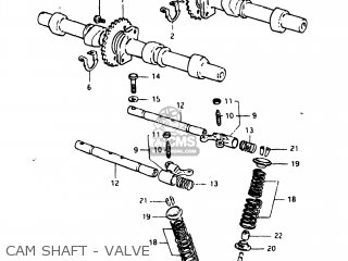 CAM SHAFT - VALVE - GS750E 1982 (Z) USA (E03)