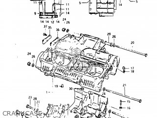 CRANKCASE - GS750E 1982 (Z) USA (E03)
