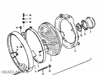 HEADLAMP - GS750E 1982 (Z) USA (E03)